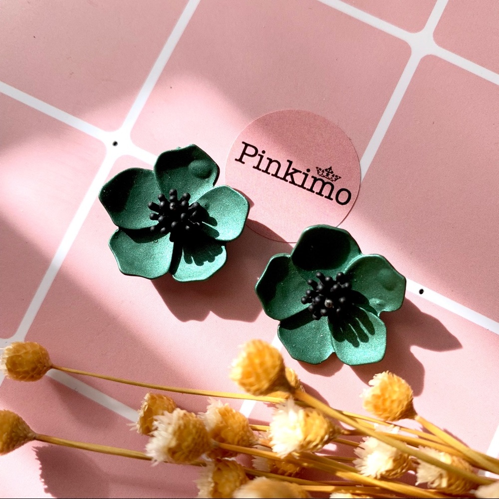 Forest 3D Flower Alloy Earrings